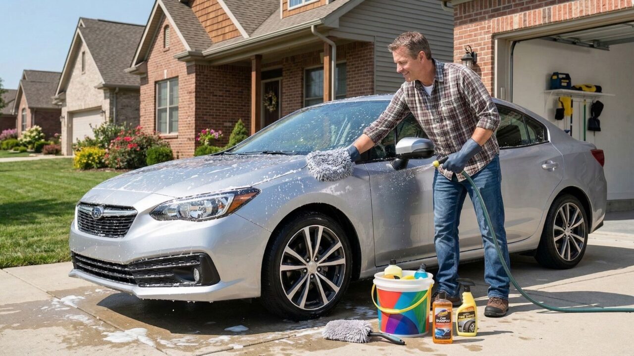 Wie Sie bei der Autowäsche und Pflege jährlich 100 Euro sparen